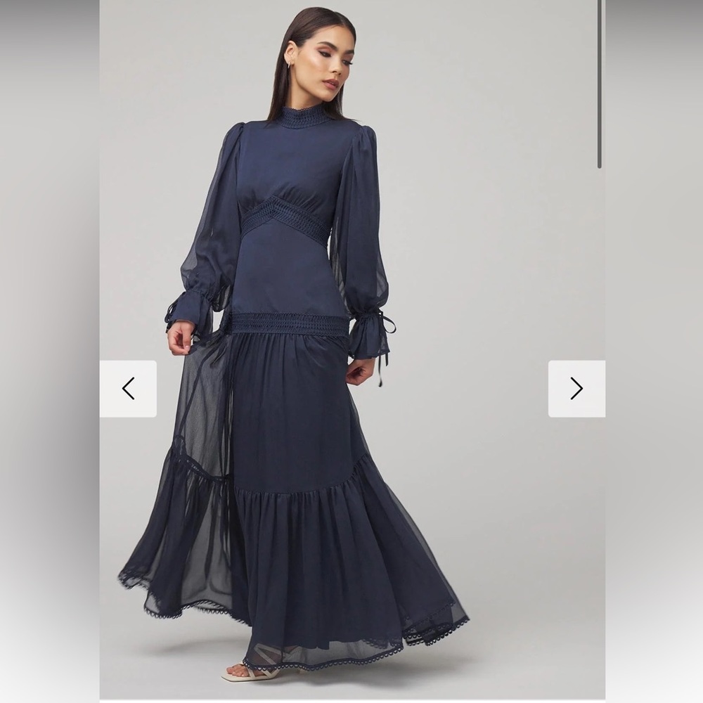 ZAHRAA THE LABEL NAVY DRESS/GOWN